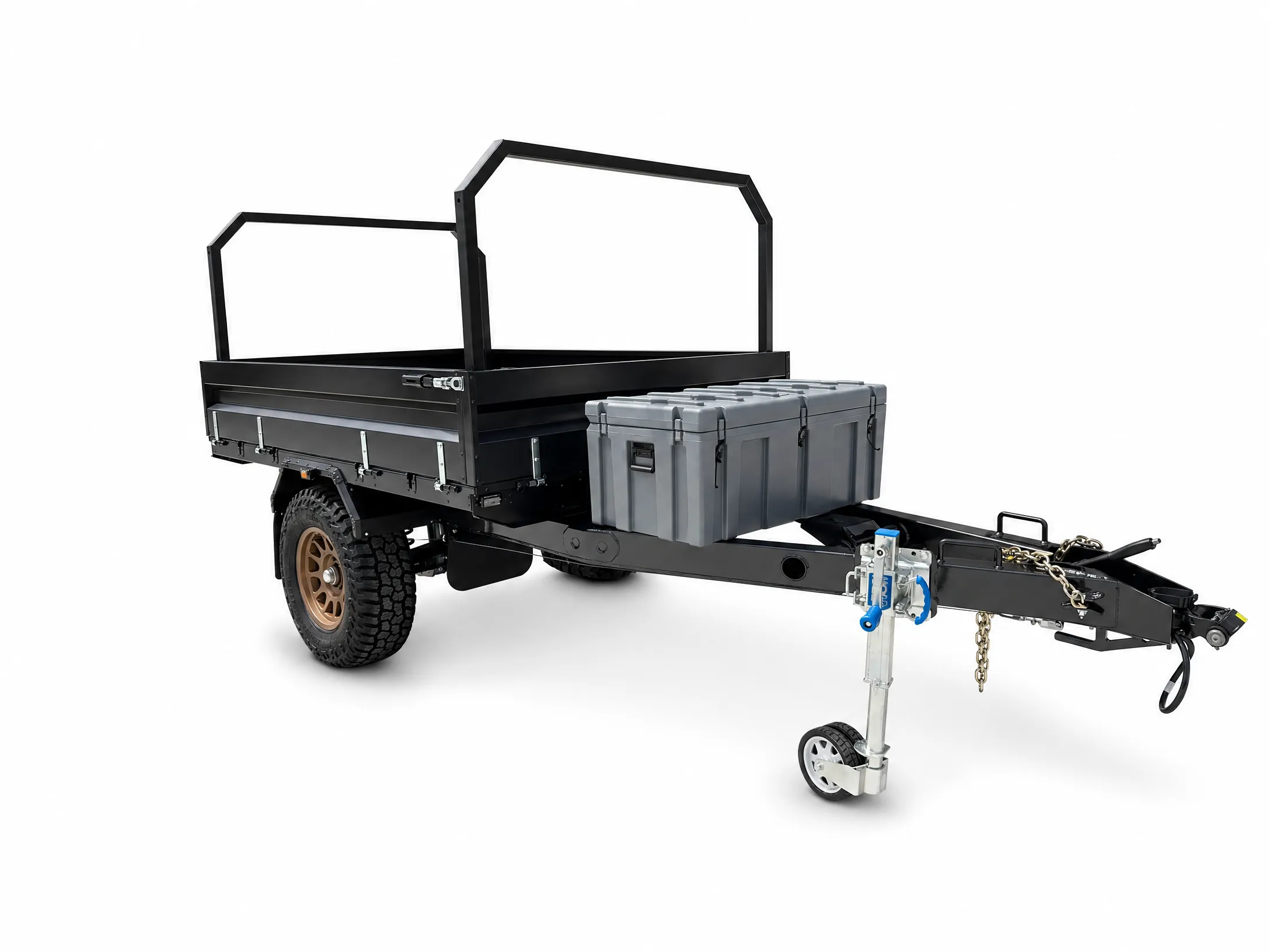 Landforce light tactical support trailer on a remote track